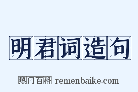明君词造句是什么意思的图片